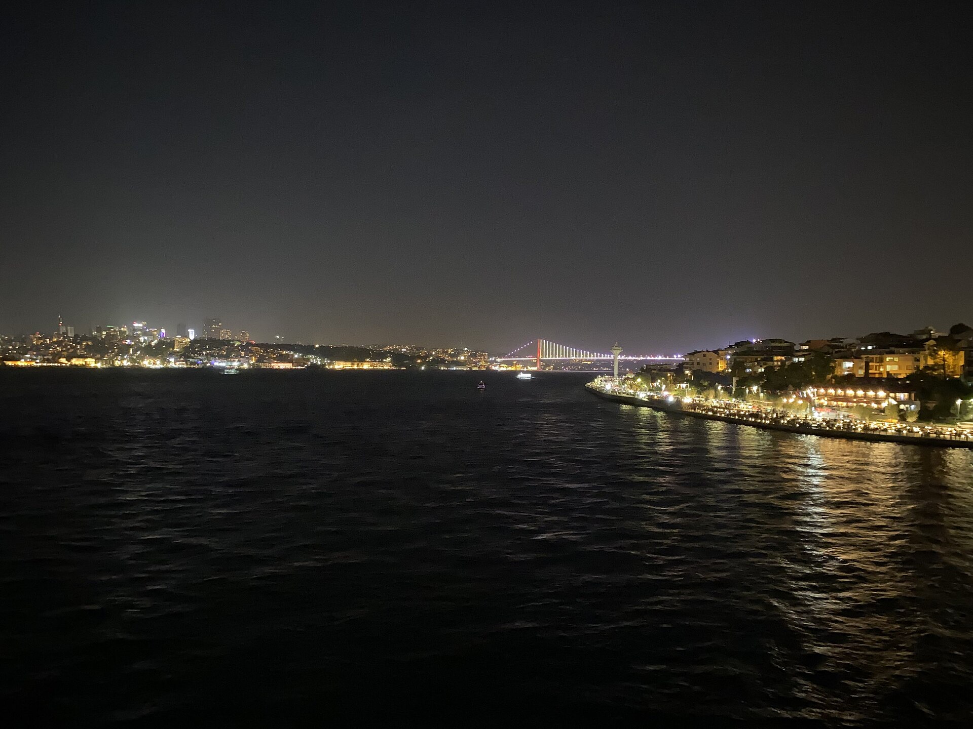 Cảnh đêm eo biển Bosphorus